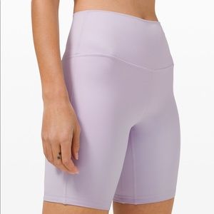 lululemon Align HR 8inch Lavender Bike Shorts